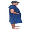 BESTA Surf Poncho, Wetsuit Changing Robe/Towel with Hood and Front Pocket. Thick Microfiber Material (Blue, Medium) view 4