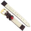 12mm Di Modell Brown Bali Louisiana Alligator Pattern On Calfskin Watch Band XS view 3