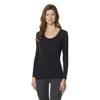 32 Degrees Women's Heat Plus Baselayer Lounge Comfy Active Wicking Scoop Top, Black, XLarge view 1