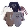 Hudson Baby Unisex Baby Cotton Long-sleeve Bodysuits, Football, 9-12 Months US