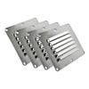 MARINE CITY Rectangle Stamped Louvered Vent  Durable 304 Stainless Steel, Mirror Finish, Easy to Install, 5 x 4-1/2 Inches, Ideal for Boats, Yachts, Ships & Caravans (Pack of 4) view 1