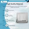 MARINE CITY Rectangle Stamped Louvered Vent  Durable 304 Stainless Steel, Mirror Finish, Easy to Install, 5 x 4-1/2 Inches, Ideal for Boats, Yachts, Ships & Caravans (Pack of 4) view 3