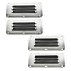 MARINE CITY 304 Stainless Steel Rectangular Stamped Louvered vent | Air Grill Cabin Cover Ventilation | 2-1/2  5 Inches | Ideal for Marine, Boat, Hardware Fitting Accessories (4 Pcs) view 1