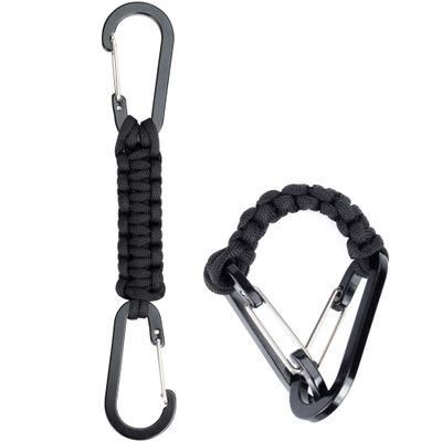 EOTW Carabiner Keychain, Small Carabiner Clip with Paracord Keychain Mini Aluminum D Ring Key Organizer