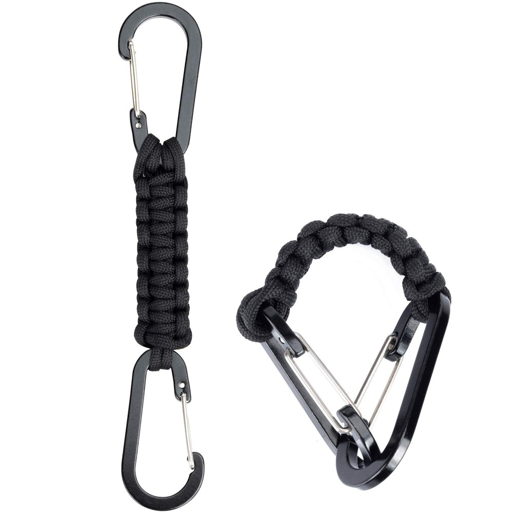 EOTW Carabiner Keychain, Small Carabiner Clip with Paracord Keychain Mini Aluminum D Ring Key Organizer