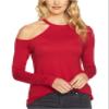 1.STATE Womens One-Shoulder Graphic T-Shirt, Red, Small view 1