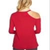 1.STATE Womens One-Shoulder Graphic T-Shirt, Red, Small view 2