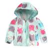 Baby Toddler Girls Boys Autumn Winter Clothes Windbreaker Hoodie Coat 2-6 Years Old,Kids Cartoon Print Top Jacket (18-24 Months, Mint Green) view 1