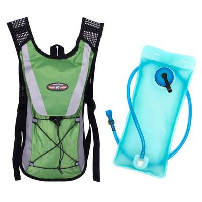 MAXMIKO Hydration Pack Water Rucksack Backpack Bladder Bag Water Bladder Cycling Hiking Camping Climbing Travel Camelback + 2L Hydration Bladder (Green)