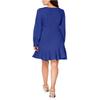 Bar III Women's Ruffle-Hem Fit & Flare Dress Cobalt Glaze 10 view 2