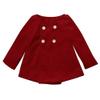 Baby Outwear Cloak 0-5 Years Old,Infant Toddler Girls Kids Fall Winter Button Jacket Warm Cardigan Coat Clothes (2-3 Years Old, Wine) view 2