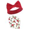 Hudson Baby Unisex Baby Cotton Headband and Scratch Mitten Set, Holly, 0-6 Months view 2