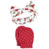 Hudson Baby Unisex Baby Cotton Headband and Scratch Mitten Set, Holly, 0-6 Months view 3