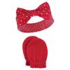 Hudson Baby Unisex Baby Cotton Headband and Scratch Mitten Set, Holly, 0-6 Months view 4