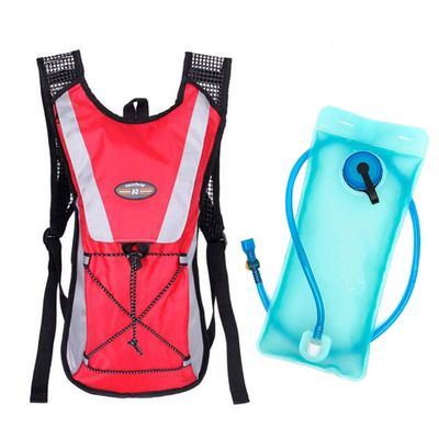 MAXMIKO Hydration Pack Water Rucksack Backpack Bladder Bag Water Bladder Cycling Hiking Camping Climbing Travel Camelback + 2L Hydration Bladder (Red)