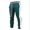SCREENSHOT Men's Athletic Fitness Slim Fit Workout Track Pants BASIC S41700-Green/White-Small view 1