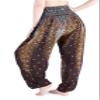 Lannaclothesdesign Women's Smocked Waist Boho Flowy Yoga Harem Pants Hippie Clothes (M, Brown) view 2