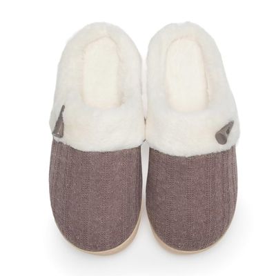 NineCiFun Women's Slip on Fuzzy Slippers Memory Foam House Slippers Outdoor Indoor Warm Plush Bedroom Shoes Scuff with Faux Fur Lining size 11 12 coffee