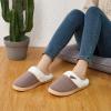 NineCiFun Women's Slip on Fuzzy Slippers Memory Foam House Slippers Outdoor Indoor Warm Plush Bedroom Shoes Scuff with Faux Fur Lining size 11 12 coffee view 2