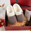 NineCiFun Women's Slip on Fuzzy Slippers Memory Foam House Slippers Outdoor Indoor Warm Plush Bedroom Shoes Scuff with Faux Fur Lining size 11 12 coffee view 3