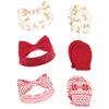 Hudson Baby Unisex Baby Cotton Headband and Scratch Mitten Set, Reindeer, 0-6 Months view 1