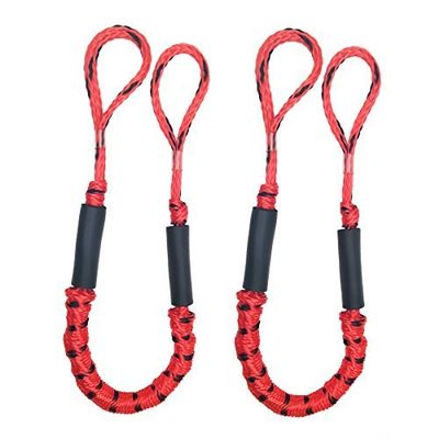 Bling Bling Mooring Rope Bungee Dock Ties Line 3.5 Red&Black Spot 2 Pack