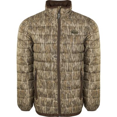 Drake Waterfowl LST Camo Double Down Layering Full Zip Mossy Oak Bottomland XLarge