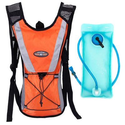 MAXMIKO Hydration Pack Water Rucksack Backpack Bladder Bag Water Bladder Cycling Hiking Camping Climbing Travel Camelback + 2L Hydration Bladder (Orange)