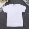 Agoky Toddler Boys Girls Short Sleeves Round Neck Floral Watercolor Letter Printed T-Shirt White Three 2-4 view 4