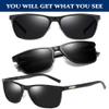 DUCO Polarized Sunglasses for Men Lightweight Retro Frame UV400 Protection Driving and Sports Sun Glasses 3029H view 3