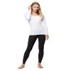 32 Degrees Heat Lightweight Thermal Baselayer Long Sleeve Scoop Top, White18, Small view 3