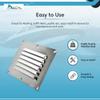 MARINE CITY Rectangle Stamped Louvered Vent  Durable 304 Stainless Steel, Mirror Finish, Easy to Install, 5 x 4-1/2 Inches, Ideal for Boats, Yachts, Ships & Caravans (Pack of 2) view 4
