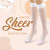 Silky Toes Sheer Knee High Stockings for Women, 6 Pairs Nylon Trouser Socks, Nude, Queen view 3