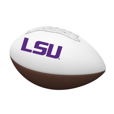 Logo Brands NCAA LSU Tigers Official Size Autograph Football -Smooth White Panel for Signatures, Display, or Collecting NCAA Fan Memorabilia