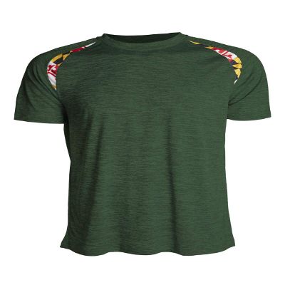 Covalent Activewear Maryland State Souvenir Short Sleeve Gift T-Shirt with Maryland Flag Shoulder Inserts