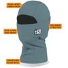 BLACKSTRAP Kids' Expedition Hood Dual Layer ExoHinge Balaclava Ski Mask, Helmet Compatible, Maximum Warmth and Comfortable for Kids, [Steel] view 3