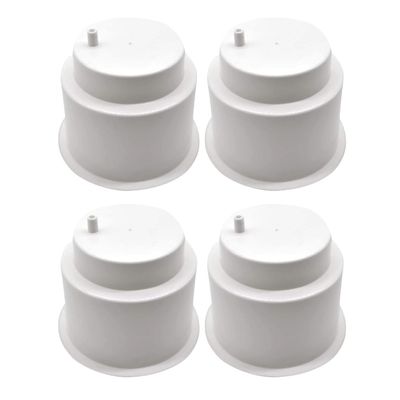 MARINE CITY White Plastic Cup Drink Can Holder with Side Drain, Prevents Overflow, Perfect for Boats, Marines, Yachts, Cars, RVs, and Game Tables (4 Pcs)