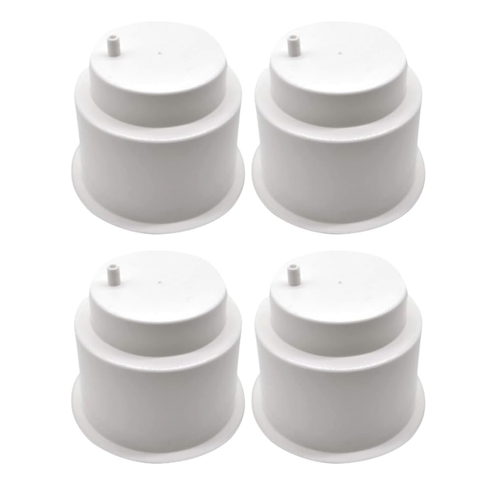 MARINE CITY White Plastic Cup Drink Can Holder with Side Drain, Prevents Overflow, Perfect for Boats, Marines, Yachts, Cars, RVs, and Game Tables (4 Pcs)