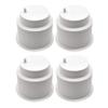 MARINE CITY White Plastic Cup Drink Can Holder with Side Drain, Prevents Overflow, Perfect for Boats, Marines, Yachts, Cars, RVs, and Game Tables (4 Pcs) view 1