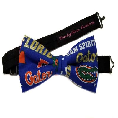EmilyRose Couture Sports Theme Bow Ties- Gators, Hurricanes, Michigan, Bulls (Large, Gator Glitters)