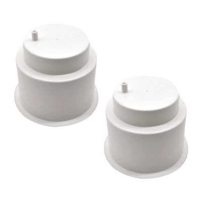 MARINE CITY White Plastic Cup Drink Can Holder with Side Drain, Prevents Overflow, Perfect for Boats, Marines, Yachts, Cars, RVs, and Game Tables (2 Pcs)