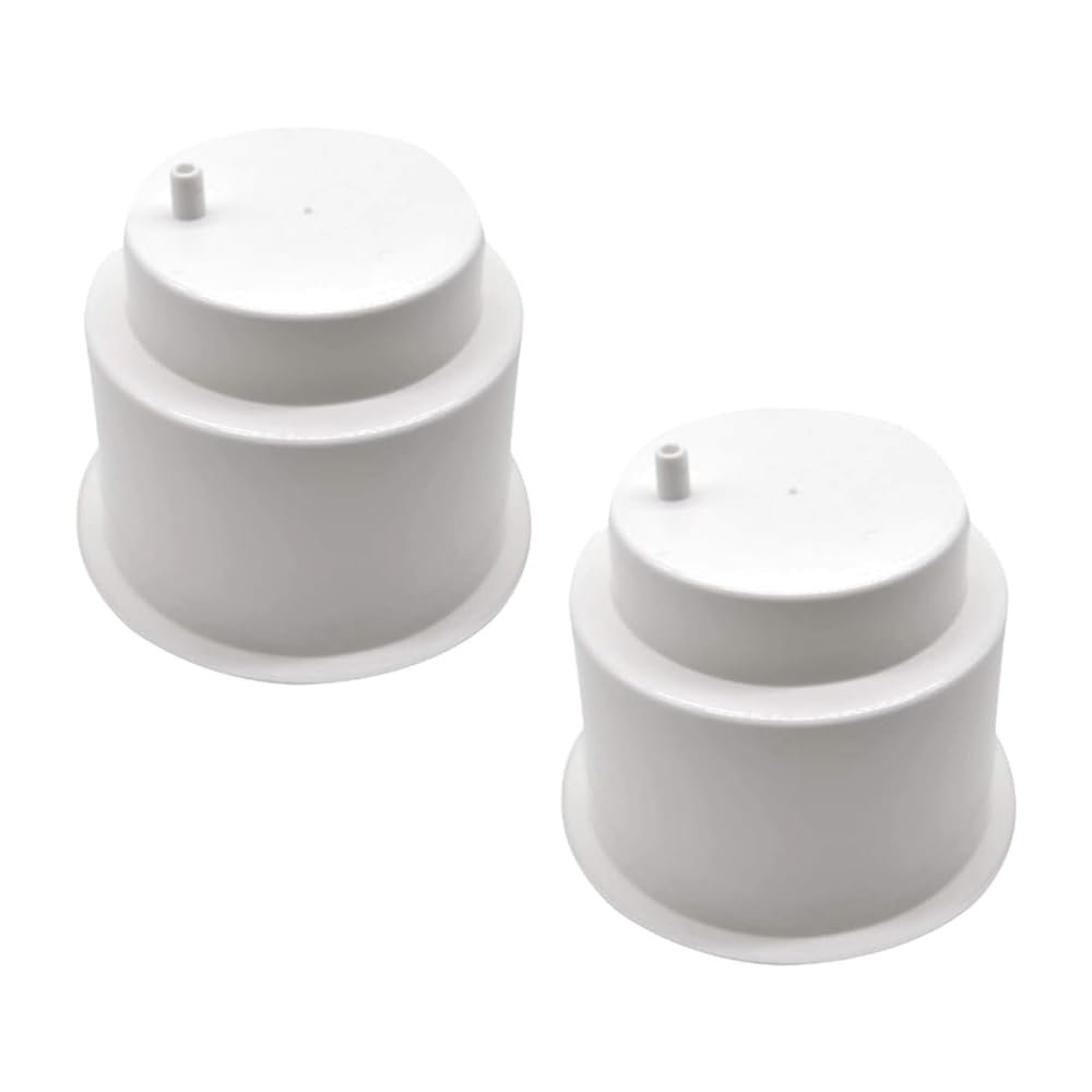 MARINE CITY White Plastic Cup Drink Can Holder with Side Drain, Prevents Overflow, Perfect for Boats, Marines, Yachts, Cars, RVs, and Game Tables (2 Pcs)