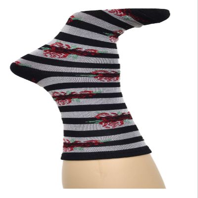 Charter Club Women's Crew Socks Rose Black