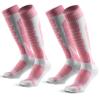 WEIERYA Ski Sock Merino Wool Ski Socks Mens Womens Skiing & Snowboarding Socks, Over The Calf (US, Alpha, Large, Regular, Regular, 2, Pink) view 1