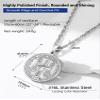 PROSTEEL Cross of St Benedict Necklace Medalla de San Benito Men Jewelry Stainless Steel Round Medal Medallion Pendant Chain view 4
