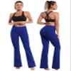 BUBBLELIME 29"/31"/33"/35"/37" 4 Styles Women's High Waist Bootcut Yoga Pants - Basic Nylon_Royal Blue XL-33 Inseam view 2