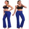 BUBBLELIME 29"/31"/33"/35"/37" 4 Styles Women's High Waist Bootcut Yoga Pants - Basic Nylon_Royal Blue XL-33 Inseam view 3