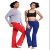 BUBBLELIME 29"/31"/33"/35"/37" 4 Styles Women's High Waist Bootcut Yoga Pants - Basic Nylon_Royal Blue XL-33 Inseam view 4