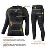 MEETYOO mens Sport Long Johns Base Layer Set, Black, XX-Large US view 3