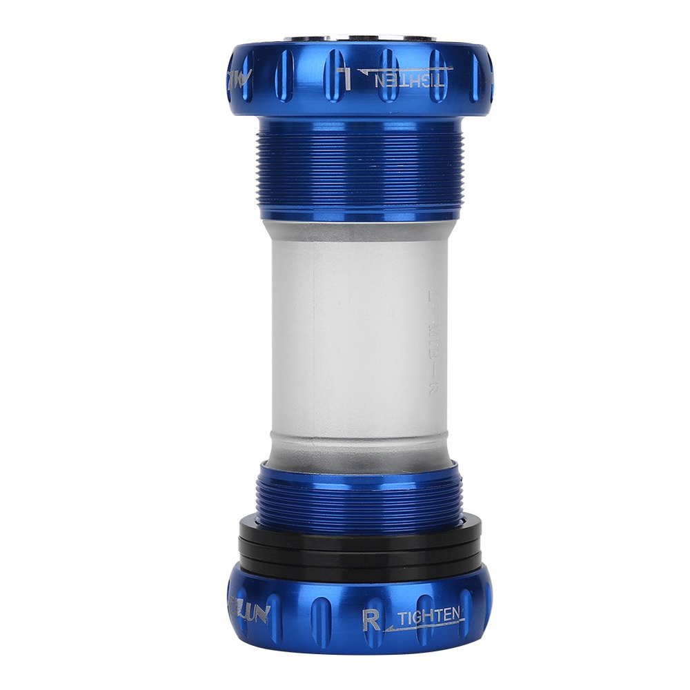 Bottom Bracket, Aluminum Alloy PP External Bottom Thread Crankset for (Blue)